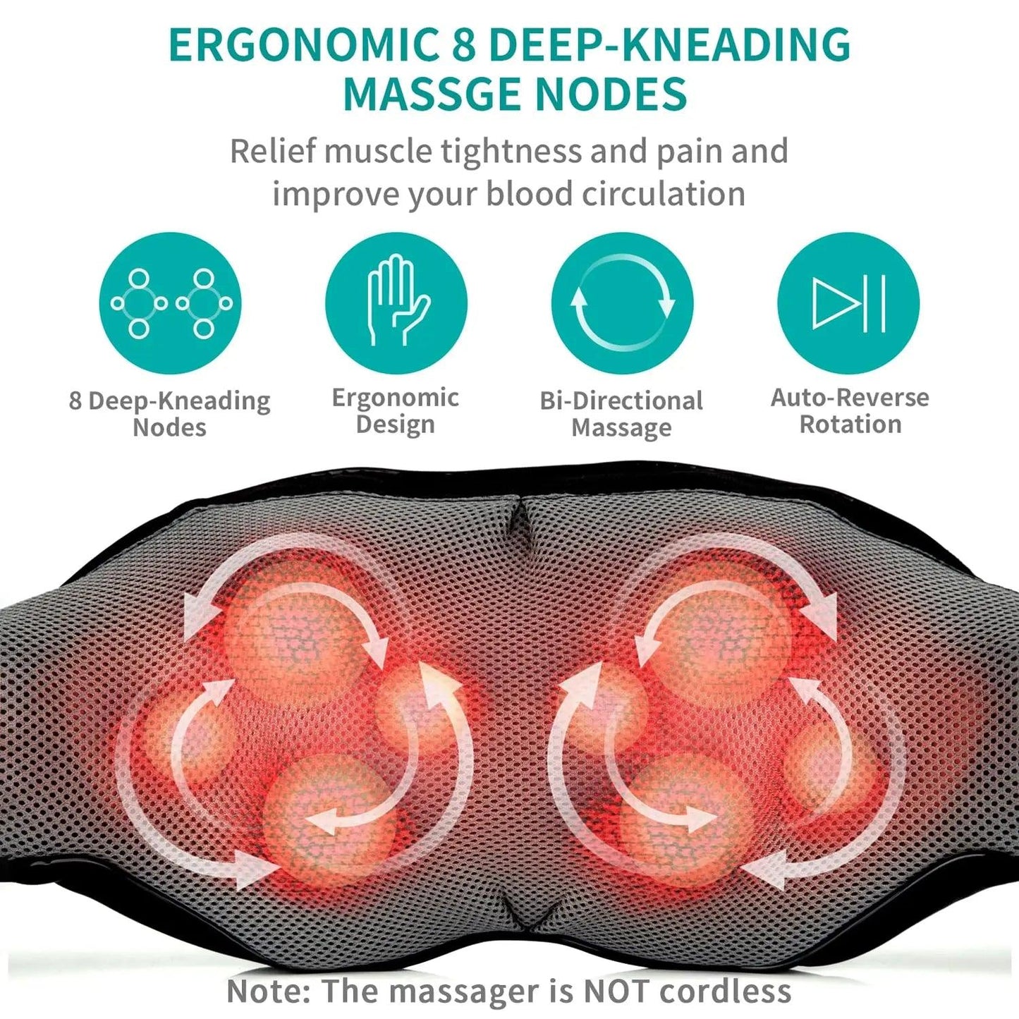 Luxiz™ Neck and Back Massager with Soothing Heat Luxiz™️