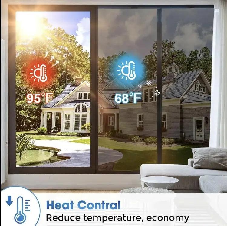 Window Privacy Film - UV Sun Blocking, Heat Control 17.5 x 78.74 Inches Luxiz™️