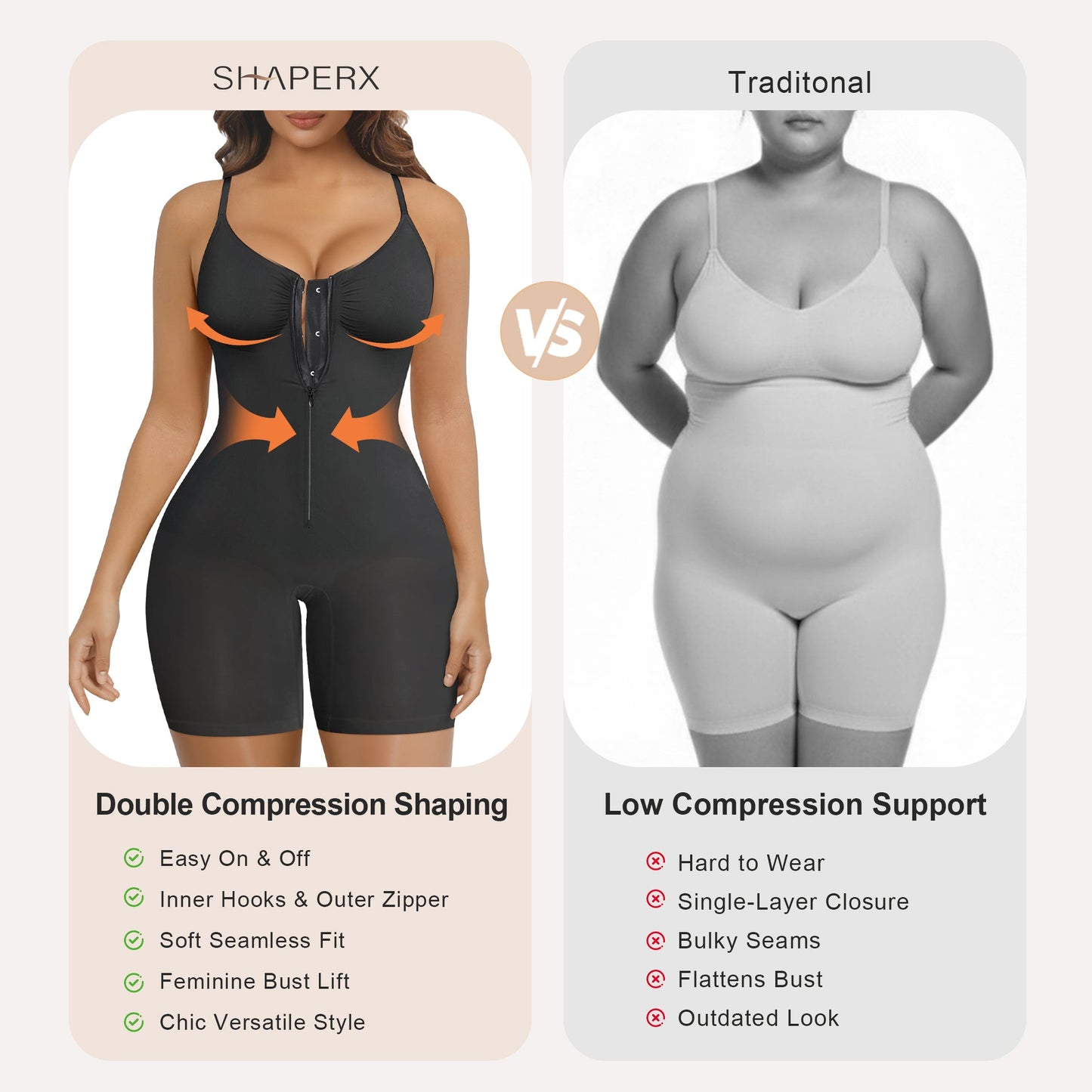 Zip-Up Sculpting Short Bodysuit Everyday