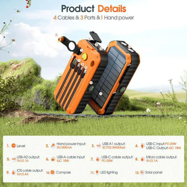 Rugged Solar Power Bank