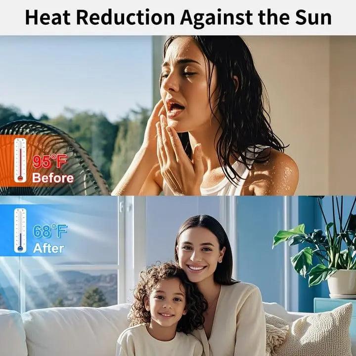 Window Privacy Film - UV Sun Blocking, Heat Control 17.5 x 78.74 Inches Luxiz™️