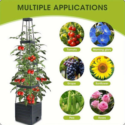 Self Watering Tower Planter with Trellis