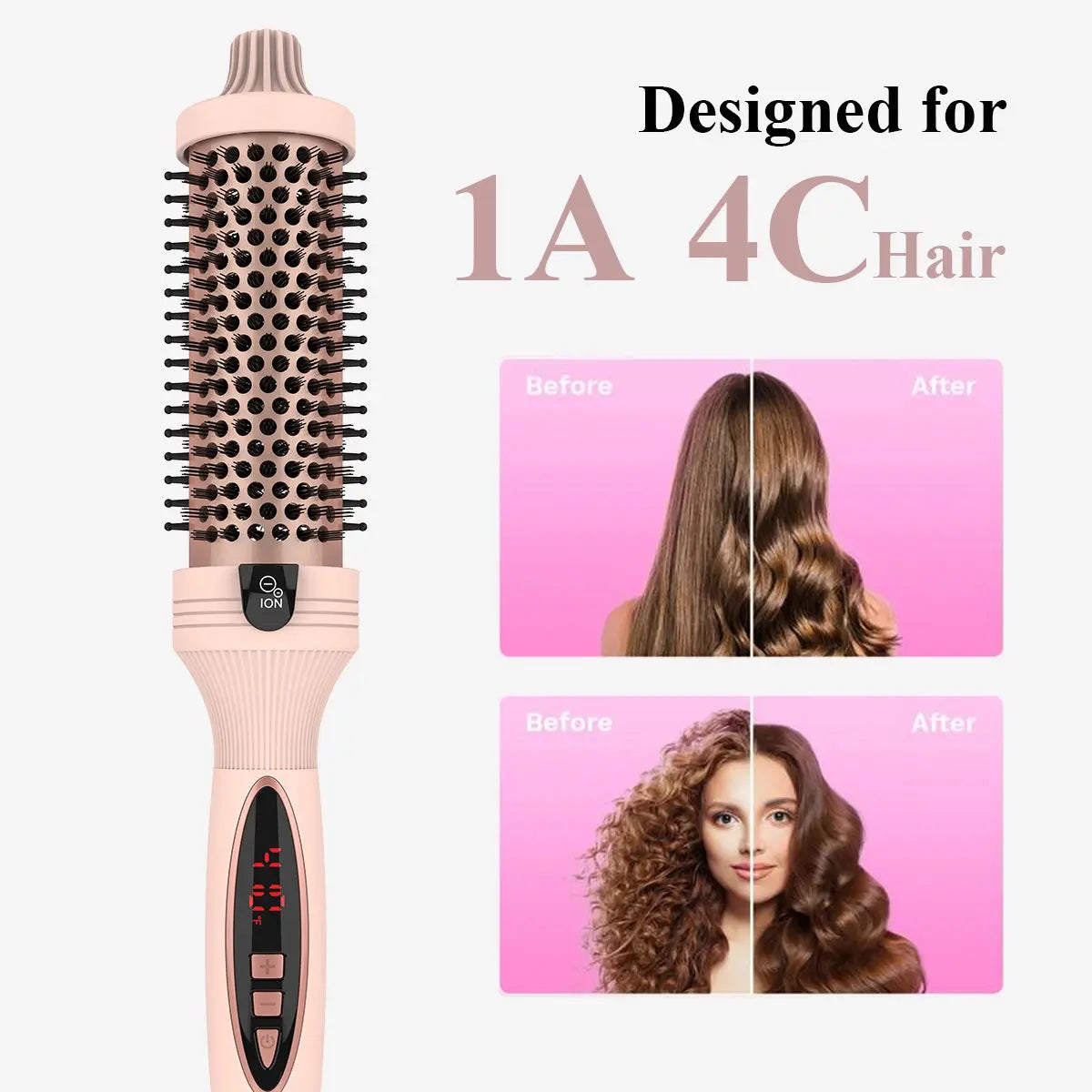 3-in-1 Pro Negative Ion Two PTC Heaters Thermal Brush Luxiz™️