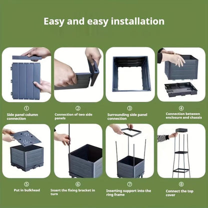 Self Watering Tower Planter with Trellis