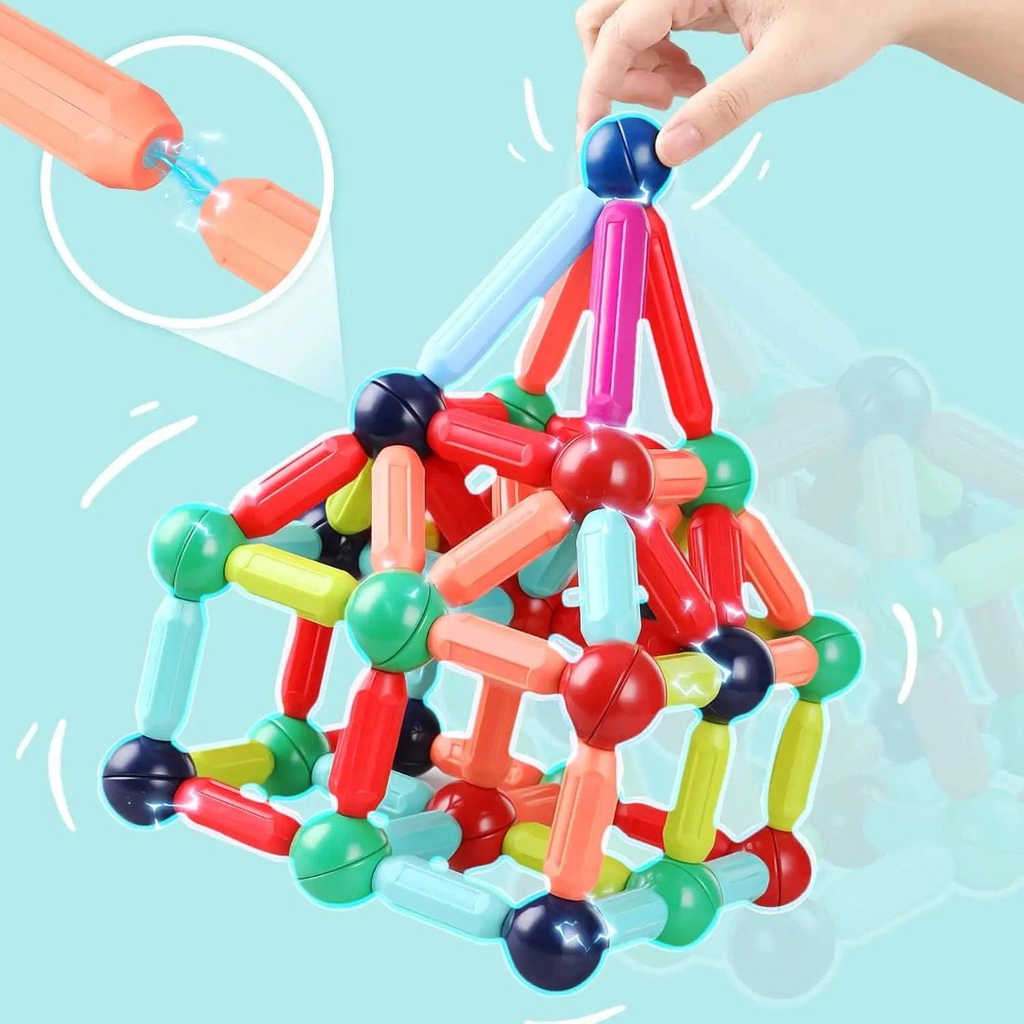 Magnetic IQ Builder Block Set Luxiz™️