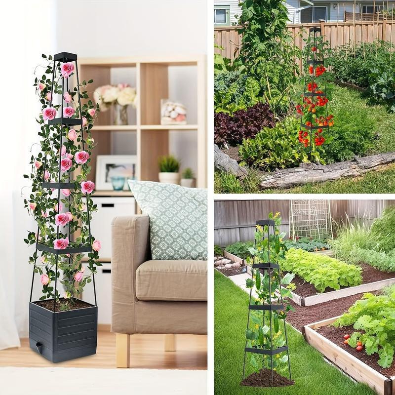 Self Watering Tower Planter with Trellis