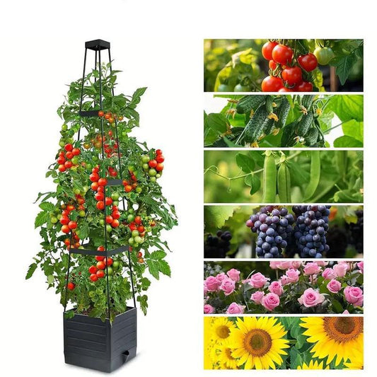 Self Watering Tower Planter with Trellis