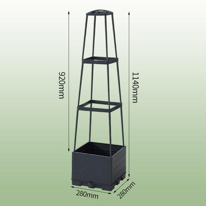 Self Watering Tower Planter with Trellis