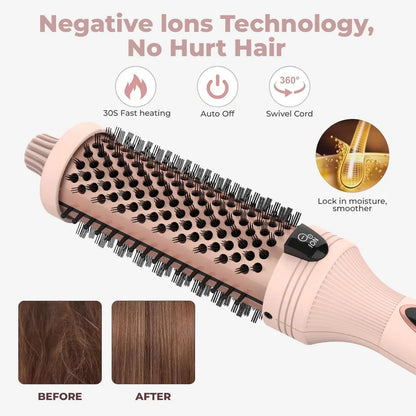 3-in-1 Pro Negative Ion Two PTC Heaters Thermal Brush Luxiz™️