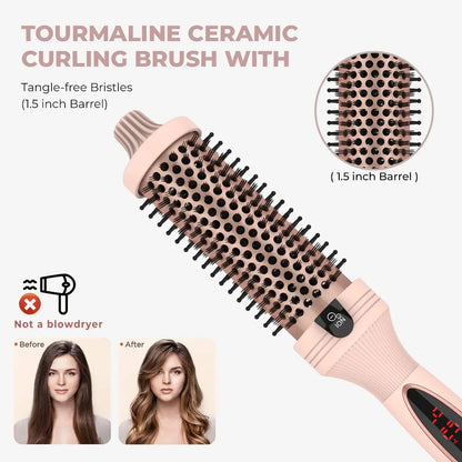 3-in-1 Pro Negative Ion Two PTC Heaters Thermal Brush Luxiz™️