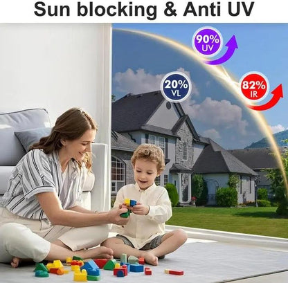 Window Privacy Film - UV Sun Blocking, Heat Control 17.5 x 78.74 Inches Luxiz™️