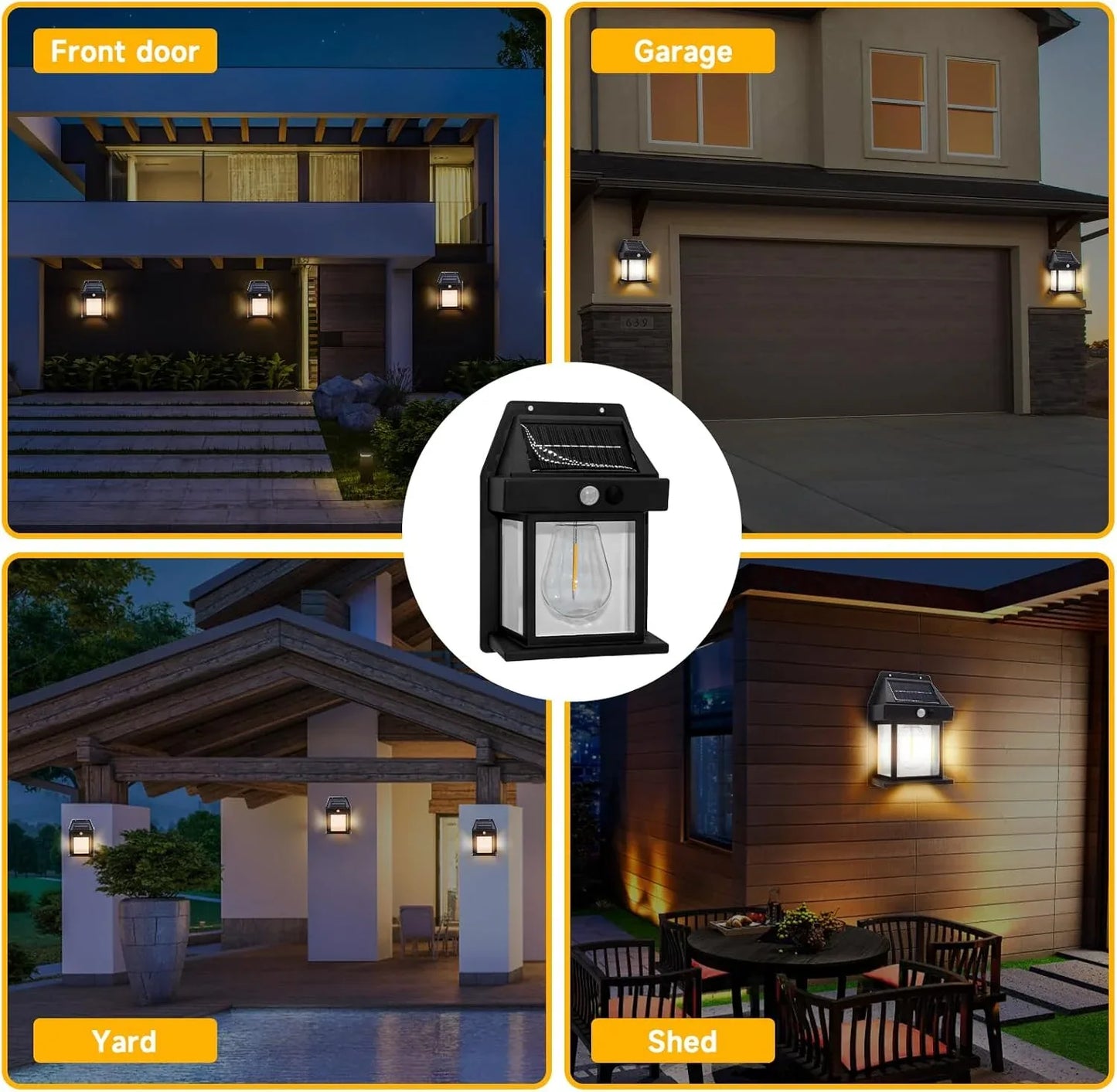 Solar Wall Lights with Automatic Activation