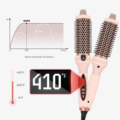 3-in-1 Pro Negative Ion Two PTC Heaters Thermal Brush Luxiz™️