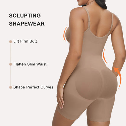 Zip-Up Sculpting Short Bodysuit Everyday