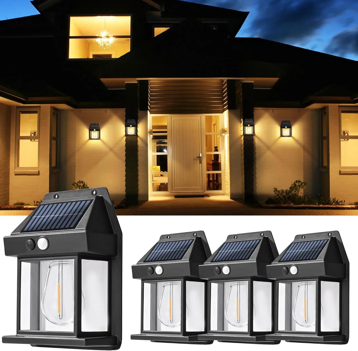 Solar Wall Lights with Automatic Activation