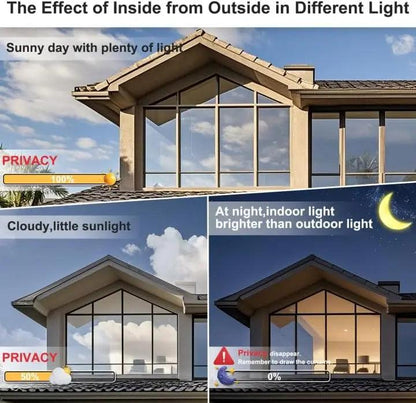 Window Privacy Film - UV Sun Blocking, Heat Control 17.5 x 78.74 Inches Luxiz™️